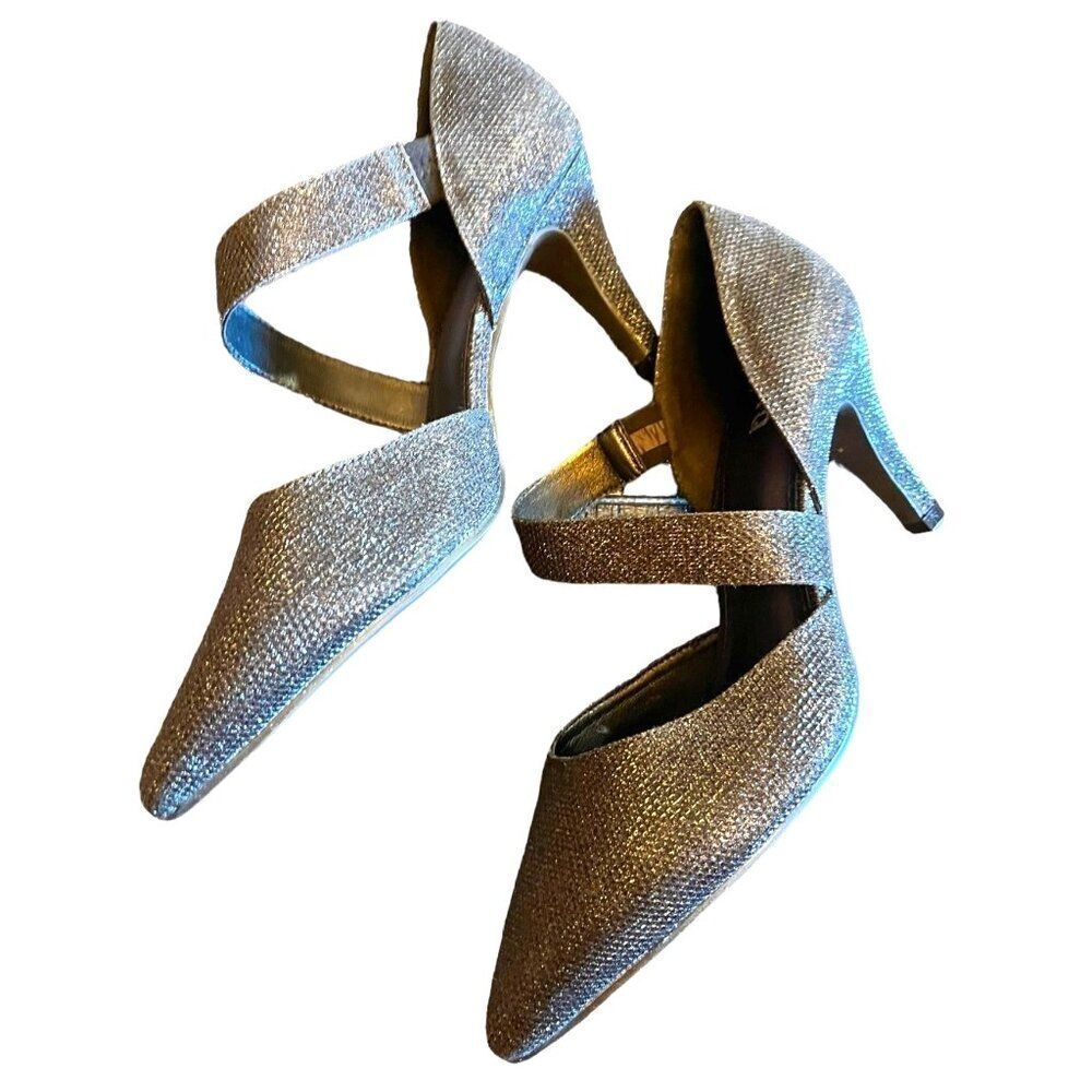 Women's BAYQ Sparkly Strappy Black‎ Heel Size 10